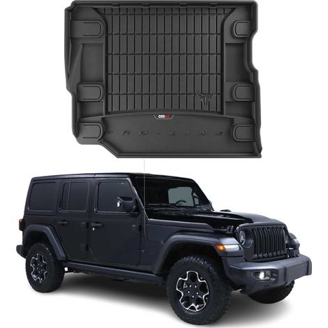 OMAC Gummi Kofferraumwanne für Jeep Wrangler Unlimited JL 2018-2026 TPE Schwarz (1/5)