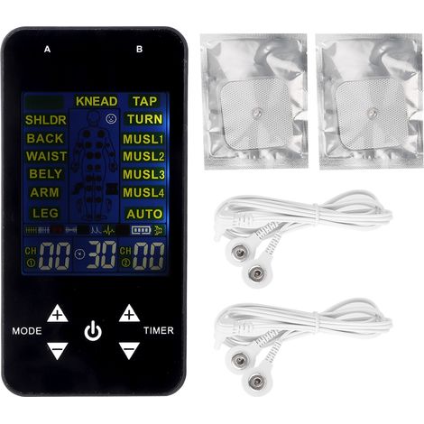 Stimulateur Musculaire Électrique TENS EMS pour Douleur avec Électrodes Pads Numérique (1/5)