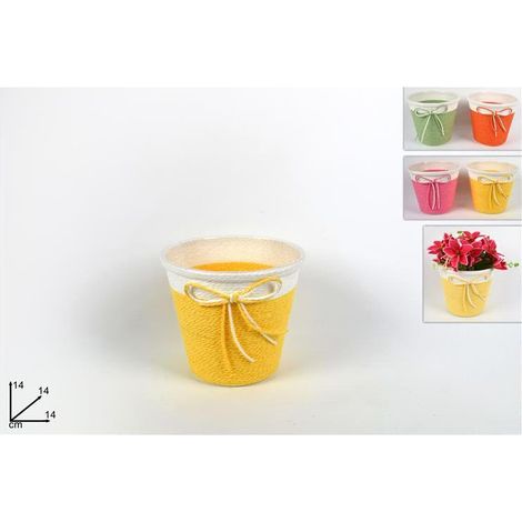 1 Pezzo Cestino Decorativo Pasquale Pasqua Porta Piante 14 cm 4 Colori (1/2)