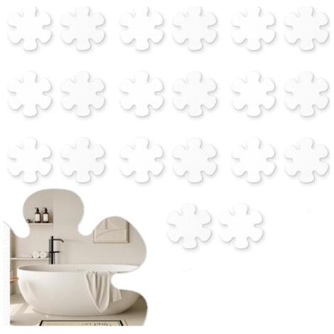 QORVA-(Transparent)Autocollants antidérapants pour baignoire,Lot de 24avec grattoir de qualité supérieure,Tapis Antidérapant Baignoire,Tapis Antidérapant Douche,Sécurité et confort dans votre salle de