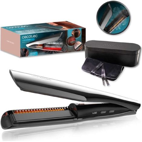 Cecotec Fers à lisser à fil étroit Plancha de cheveux RitualCare Steamy. Plancha avec technologie à vapeur pour un meilleur trai