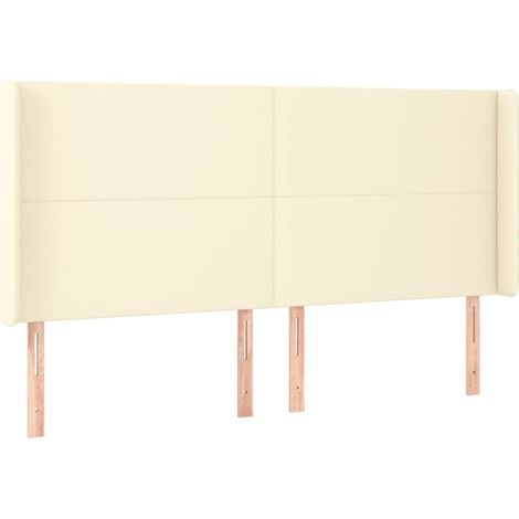 Testiera ad Orecchio Crema 203x16x118/128 cm in Similpelle vidaXL (1/5)