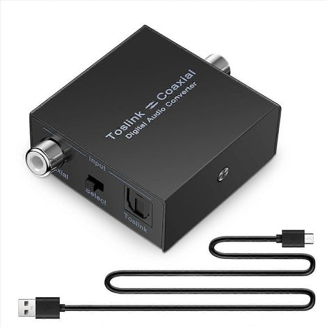 Convertisseur Audio Numérique Bidirectionnel Coaxial Optique RCA (1/5)