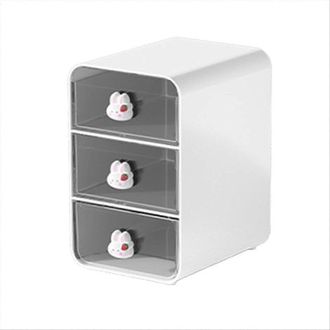 Kosmetikaufbewahrungsbox mit 3 Ebenen und Schubladen, Aufbewahrungsbox für Make-up und Accessoires, Badezimmer-Organizer (1/5)