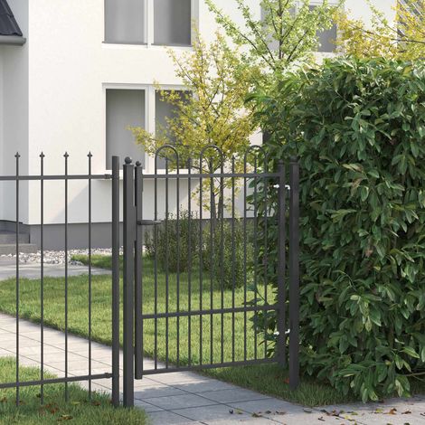 vidaXL Fence Gate HORST 100 x 125 cm Metal Black Lockable