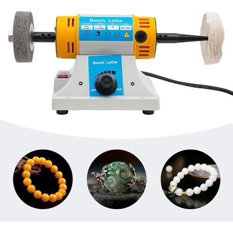 Polisseuse de Bijoux 320W, Machine de Polissage de Polisseur de Banc Variable 10000 rpm, Polisseuses électriques pour Sculpture Bois, Jade, Cuir, l'argent (1/5)