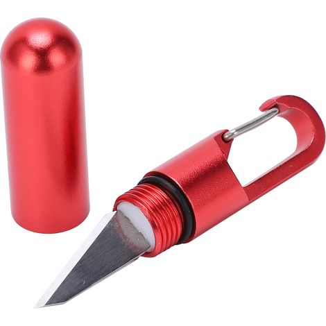 Winziges Schneidewerkzeug, multifunktionales EDC-tragbares Schlüsselanhänger-Werkzeug, Mini-Kapselmesser (Rot) (1/5)