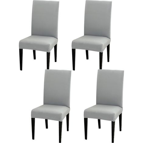 Housse chaise extensible lot 4/6 amovible lavable salle à manger (1/5)