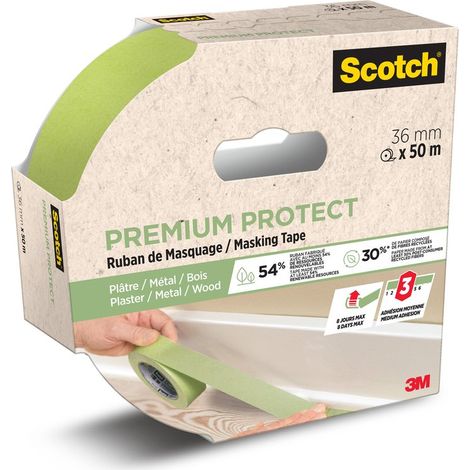 Cinta adhesiva SCOTCH, 36 mm de ancho x 50 m de largo, protección premium SCOTCH (1/5)