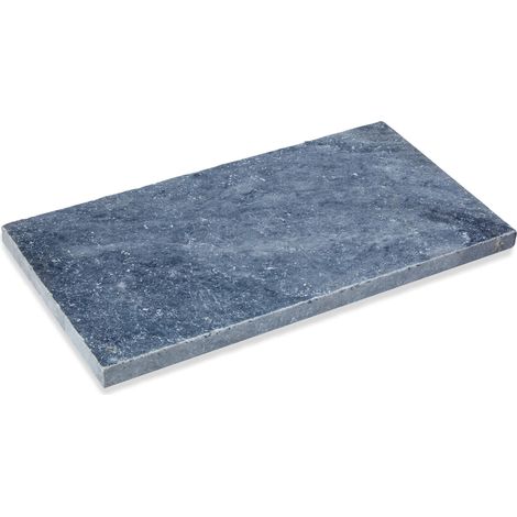Dessus de marche Pierre d'Adana Gris Bleu 61x33x3 cm Bord Droit (à l'unité) - RO'MA NATURE