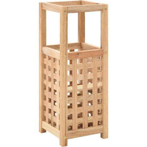 Porte-parapluie 18 x 18 x 50 cm Bois de noyer massif (1/5)