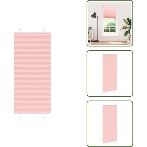 vidaXL Plissee Rosa 85x200 cm Stoffbreite 84,4 cm Polyester (1/5)