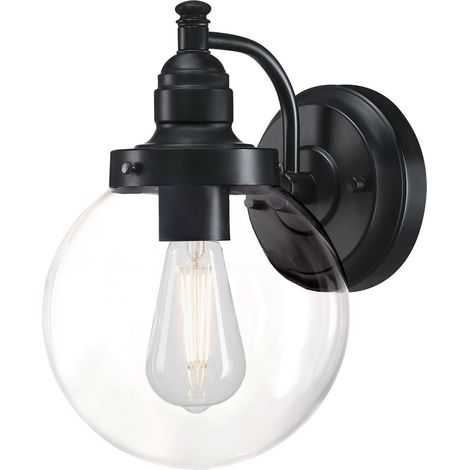 One-Light Outdoor Wall Light Eddystone Globe Clear (1/5)