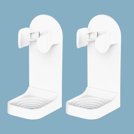 Lot de 2 Support Brosse a Dent Electrique, Porte Brosse à Dents Electrique , Support Mural Brosse a Dent Electrique Adhésif Solide Réglable Organisateur Brosse a Dent de Salle de Bains