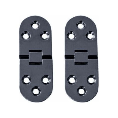 10 Pièces Charnières de Table Pliantes Plat Porte Cabinet Pliable Charnières Alliage Zinc Charniere Porte Placard,Round Edge Charnières pour Porte de Meuble avec vis,pour Table de Cuisine,Meubles Bure (1/5)