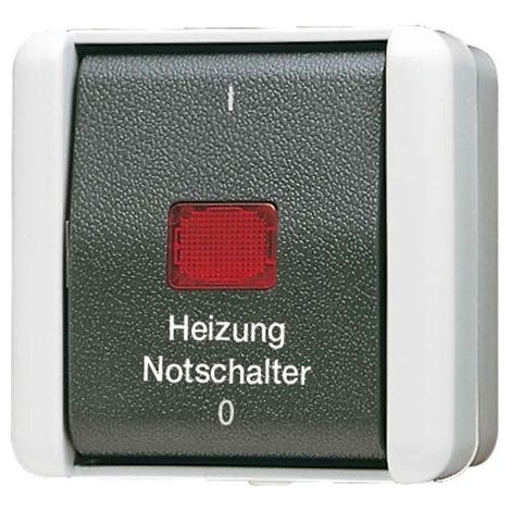 Jung Interrupteur de chauffage, arrêt 3 pôles, 16 AX 400 V , IP 44, WG 800 803 HW