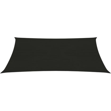 INLIFE Voile d'ombrage 160 g/m² Noir 2,5x4 m PEHD (1/5)