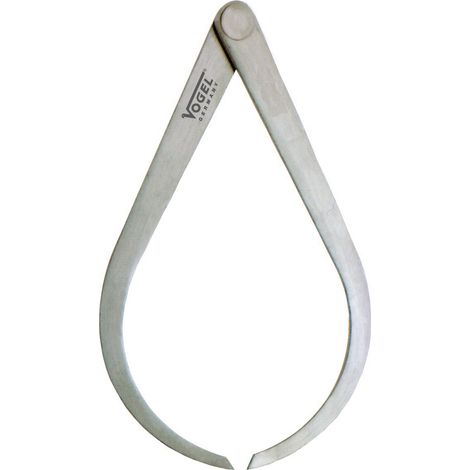 Vogel Germany Greifzirkel 150 mm Außentaster flache Schenkel Stahl poliert