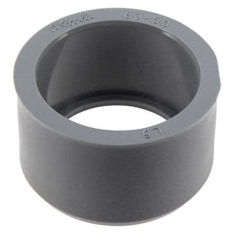 Riduzione incorporata PVC maschio 63mm, femmina 50mm.