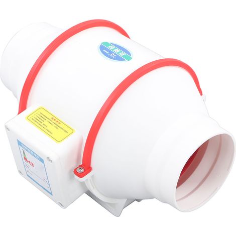 Ventilateur de conduit circulaire de 10 cm (4 pouces) à faible bruit, extracteur d'air pour cuisine ou sous-sol, prise UE 220 V (1/5)