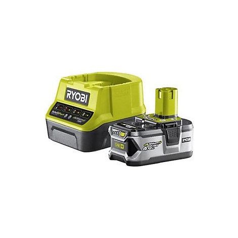 RYOBI Batterie 18V Lithium-ion One+ 4.0 Ah - 1 chargeur rapide RC18120-140G