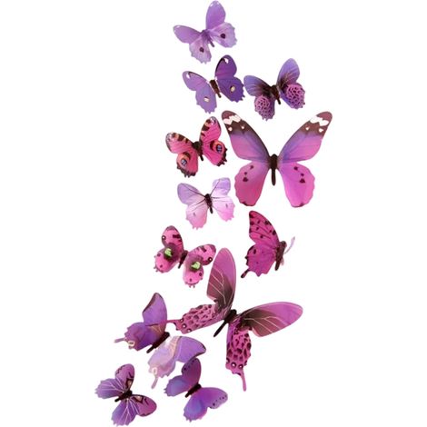 48 Autocollants muraux, Papillons 3D, Magnétiques, Adhésifs inclus, Décoration chambre, Jardin, Cadeau(Troisième trimestre : Nouveaux produits en septembre) (1/5)