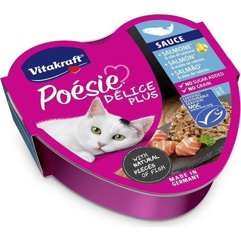 VITAKRAFT BOCCONCINI IN UMIDO POESIE DELICE PLUS 85 G SALMONE E OLIO DI SALMONE DEL PACIFICO OKX