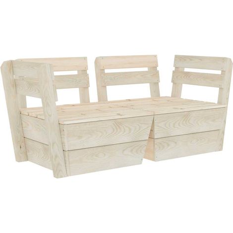 Maison Exclusive - Garten-Palettensofa 2-Sitzer Impregniertes Fic (1/5)