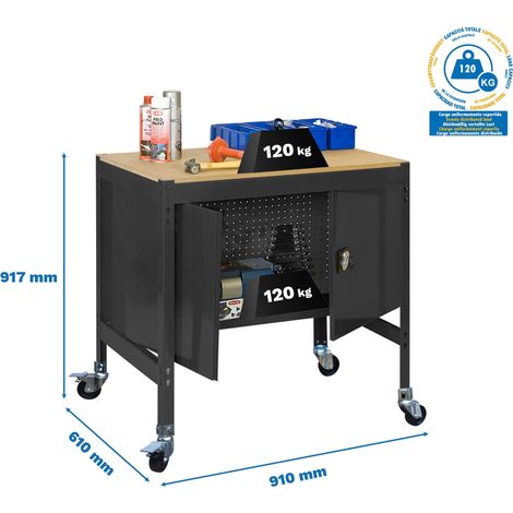 Simonrack Arbeitstisch Anthrazit 92x91 cm