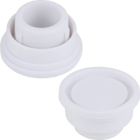 2 Pièces Tampon en Caoutchouc pour Piscine, Pare-Chocs d'Échelle de Piscine, pour Piscine Bouchon Pare-Chocs d'échelle Blancs pour échelles de Piscine (1/5)
