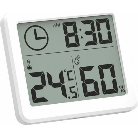 Termómetro higrómetro digital de alta precisión para interiores, monitor de temperatura y humedad para el hogar y la oficina. (1/2)