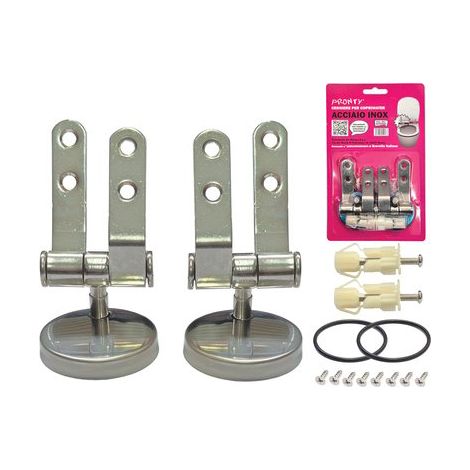 Cerniere Sedile WC Sfilabile Acciaio Inox 2 Pezzi