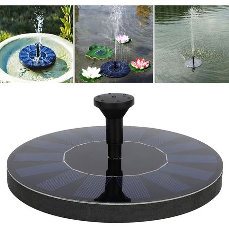 Kit de fontaine flottante solaire pour bassin de jardin ou bain d'oiseaux d'extérieur avec pompe (1/5)