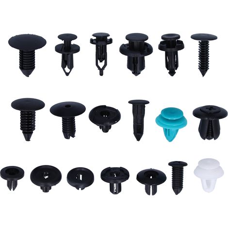 299 pièces agrafes de fixation rapide pour auto, 18 tailles universelles, pour carrosserie, aile, capot et tableau de bord (1/5)