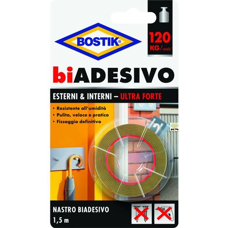 BOSTIK NASTRO BIADESIVO INTERNI ESTERNI M.1,5X19MM PZ 6,0