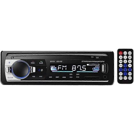 Autoradio mains libres Bluetooth 1 DIN avec lecteur MP3/USB/SD/FM/AUX et cadre intégré (1/5)