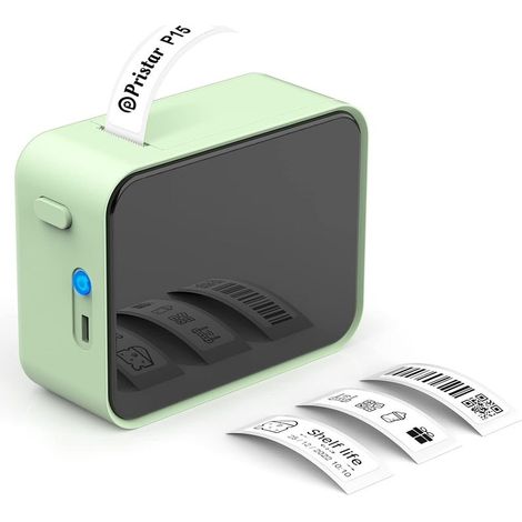Bluetooth Label Maker, Mini Self-Adhesive Label Printer, APP Connection, for Home, Office, School (Green) (1/5)
