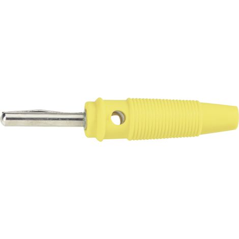 BKL Electronic 072151-P Bananenstecker Stecker, gerade Stift-Ø: 4 mm Gelb 1 St.
