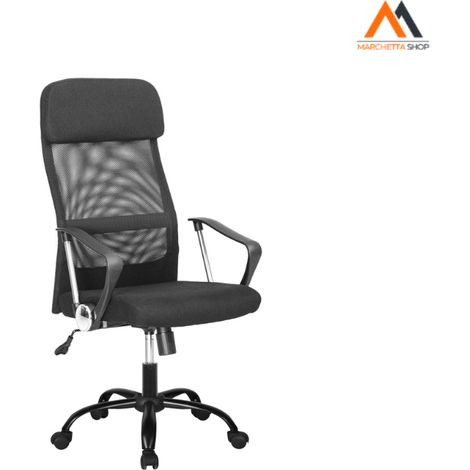 SEDIA DA UFFICIO nero - cm 64 x 62,5 x h. 107 / 115,5