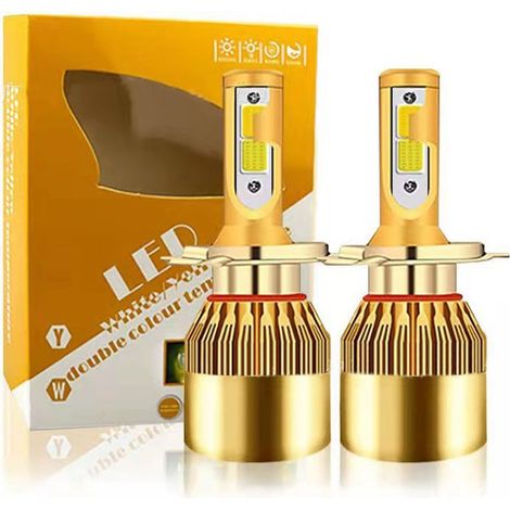 Kit de conversion LED H4 H13 haute luminosité, ampoules pour phare projecteur à démarrage rapide, compatible pour éclairage automobile et moto (1/5)