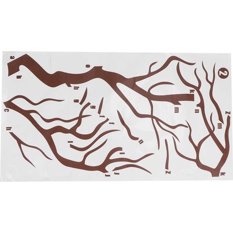 Papier peint autocollant amovible à motif d'arbre à pétales innovant - Fournitures de décoration intérieure (1/5)