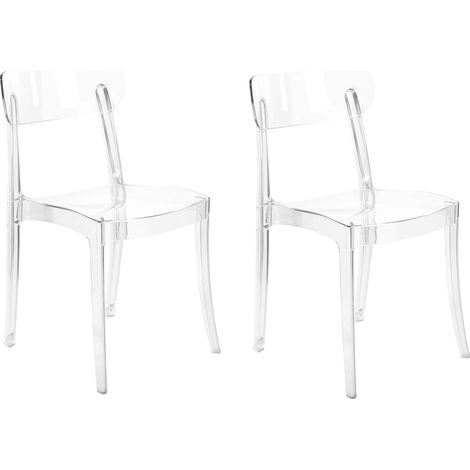 Set of 2 Dining Chairs COVINGTON Transparent (1/5)