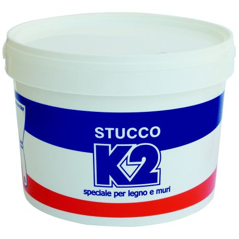 5 kg de mastic de remplissage K2 en pA te A truelle pour bois et murs blancs