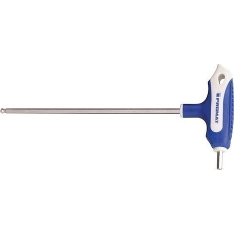 Llave Allen con hoja en cruz SW 2mm L.100mm con divisor lateral y rótula PROMAT