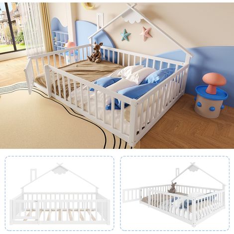 Cama Infantil 140x190 Cm Diseño Casa Y Protección (1/5)