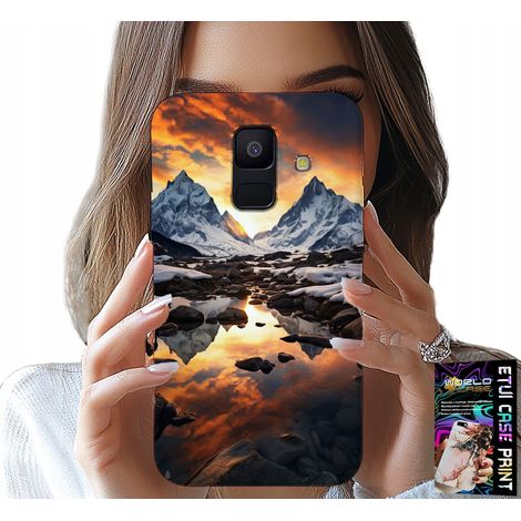 Funda para Samsung A6 2018 - arroyo, montañas, picos, Everest + lámina (1/5)