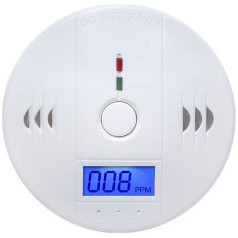Carbon Monoxide Detector with Digital Display and Home Audible Alarm, Battery Powered (excluding AA Battery) Independently Mounted (1/4)