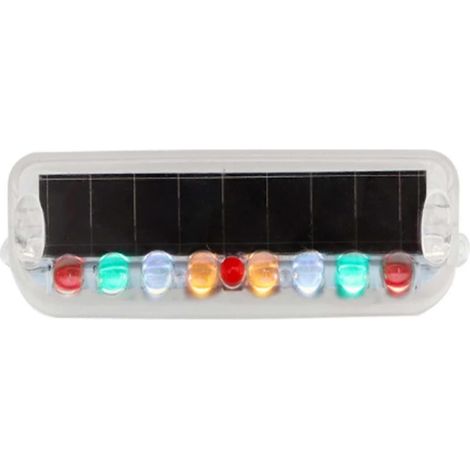 Alarme solaire universelle pour voiture, gyrophare stroboscopique simulé, antivol, 8 LED clignotantes, feu stop de sécurité ( ) (1/5)