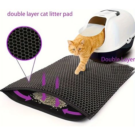 Tapis Litière Chat Couvre Litière Eva Couche Etanche Chiot Double Schichte En Nid D'abeille Design Pour Maison Extérieur Déferrent Taille (30 X 30cm) (1/5)