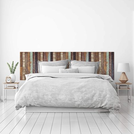 Cabecero Cama PVC Decorativo Económico Textura de Tablas Distintos Colores Envejecidas Varias Medidas (150 cm x 60 cm)